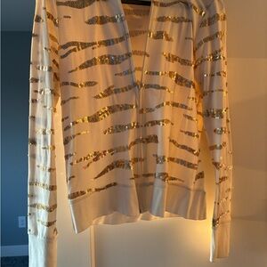 Gold Sequin Striped Women's Jacket